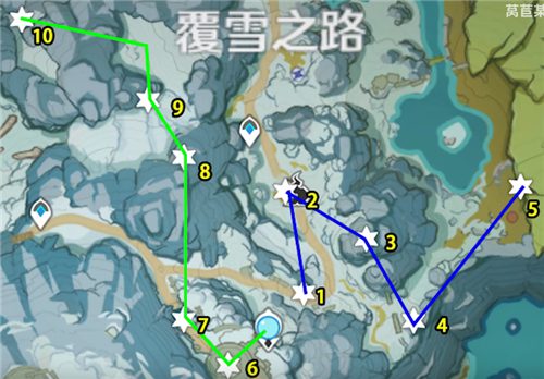 原神龙脊雪山绯红玉髓位置分布图 全收集路线分享