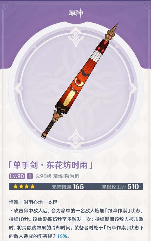 原神东花坊时雨适合谁 东花坊时雨能给谁用