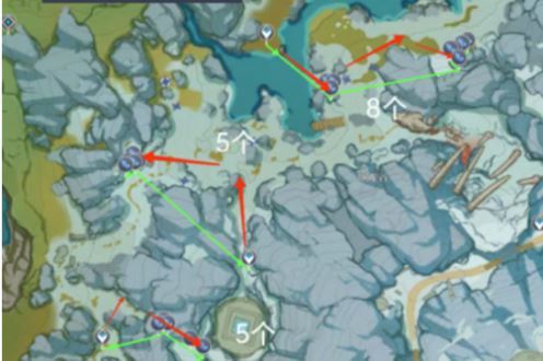 原神星银矿石采集路线图 原神(50份)星银矿石zui快采集路线图