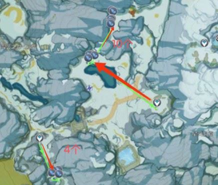 原神星银矿石采集路线图 原神(50份)星银矿石zui快采集路线图