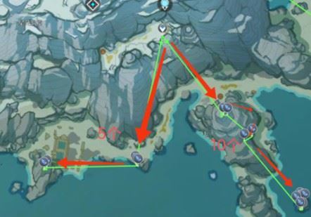 原神星银矿石采集路线图 原神(50份)星银矿石zui快采集路线图