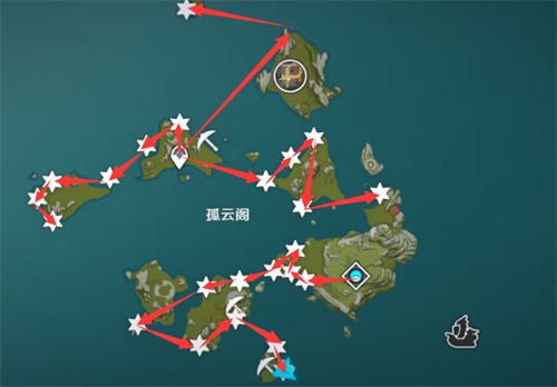 原神星螺采集路线图 星螺位置图解