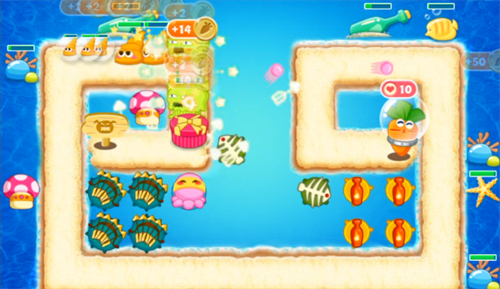 保卫萝卜深海10关金萝卜攻略 深海第10关攻略图解法