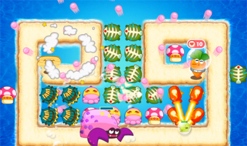 保卫萝卜深海10关金萝卜攻略 深海第10关攻略图解法